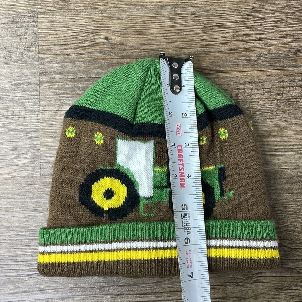 John Deere Infant/Toddler Brown Green Tractor Beanie Winter Hat - Picture 6 of 6
